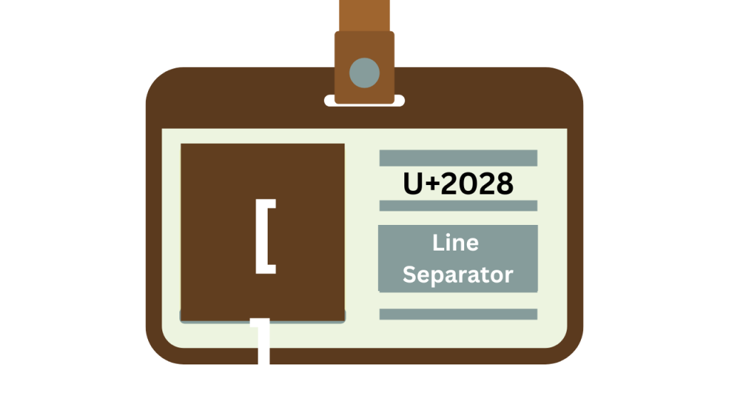 invisible character line separator, Invisible Character Line Separator [] U+2028