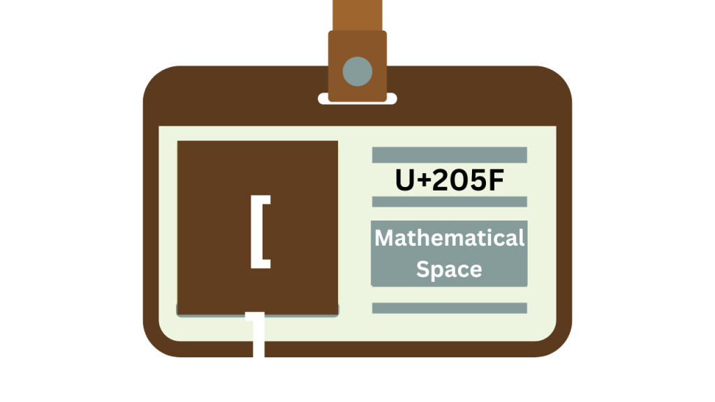 Medium Mathematical Space U+205F