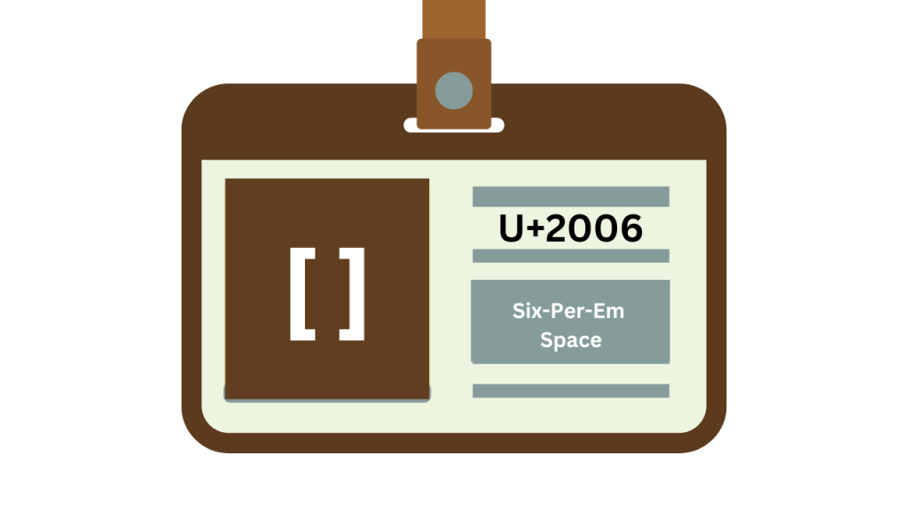 Six-Per-Em Space U+2006