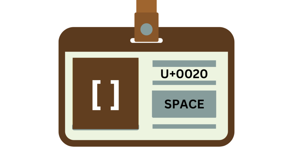 invisible text space, Invisible Text Space &#8211; SPACE [ ] U+0020