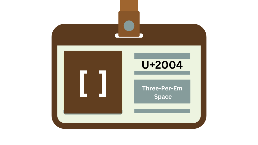 Three-Per-Em Space U+2004